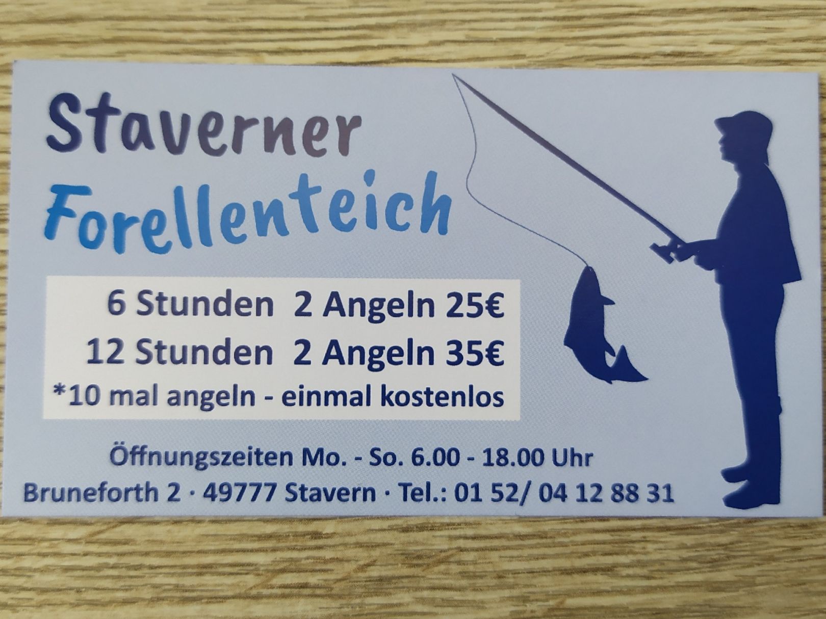 Forellenteich Stavern angeln