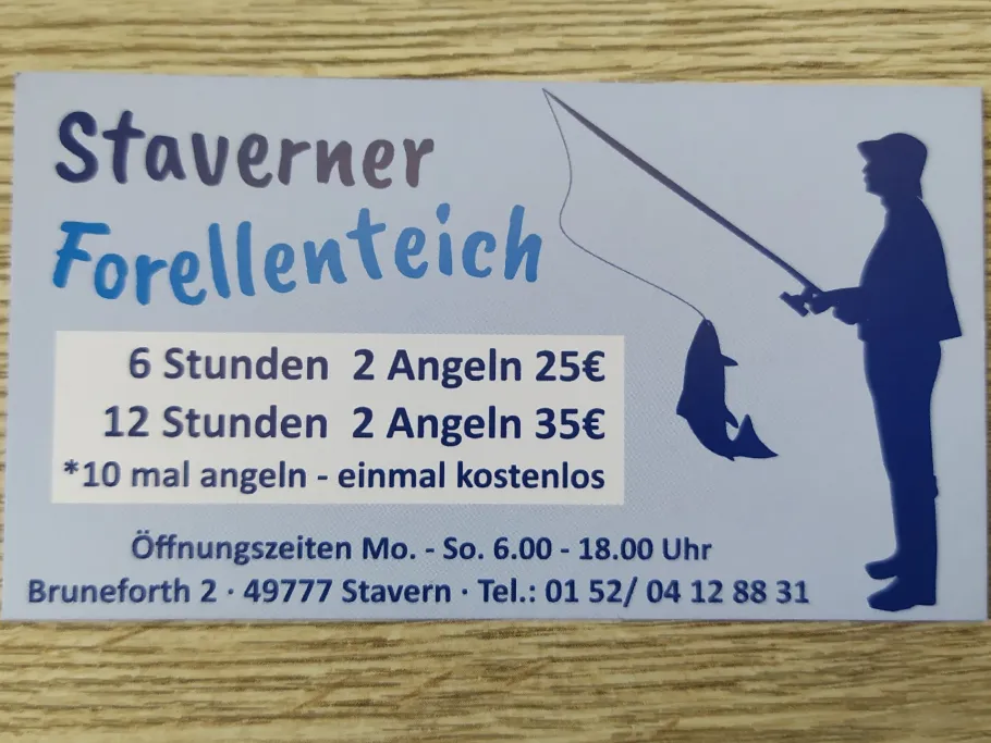 Forellenteich Stavern angeln